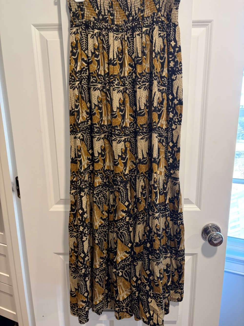 Emerson Fry Black and Gold Santiago Maxi Skirt M/L